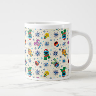 Sesame Street Weihnachts-Schneeflocken-Muster Jumbo-Tasse