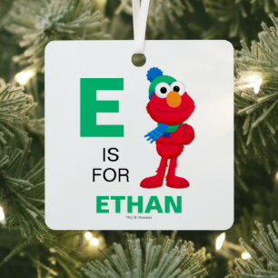 Sesame Street   Winter Elmo Ornament Aus Metall