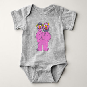 Sesame Street Zwei-Köpfe-Monster Baby Strampler