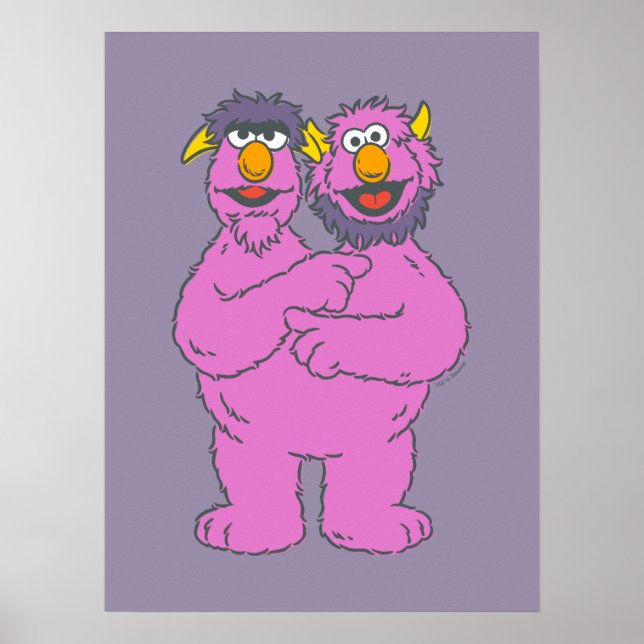 Sesame Street Zwei-Köpfe-Monster Poster (Vorne)