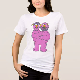 Sesame Street Zwei-Köpfe-Monster Tri-Blend Shirt