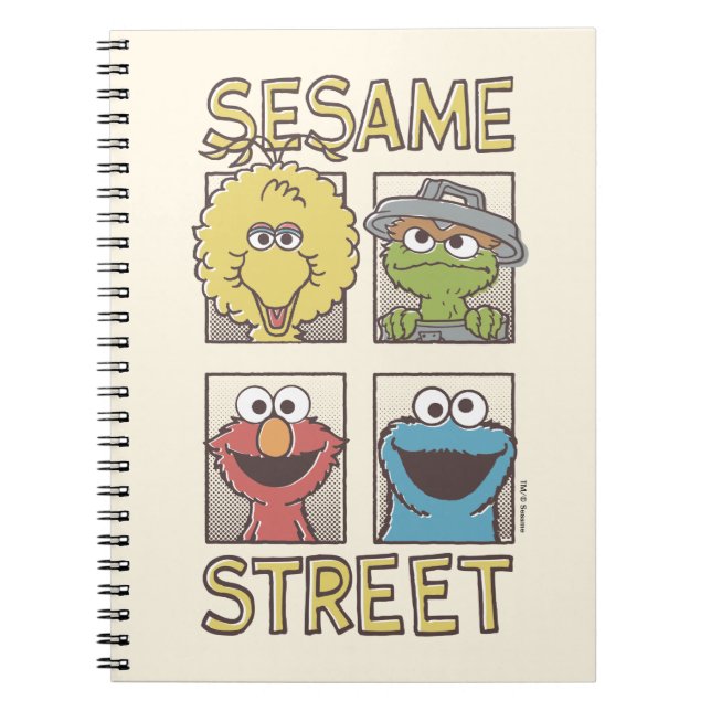 Sesame StreetVintage Character Comic Notizblock (Vorderseite)
