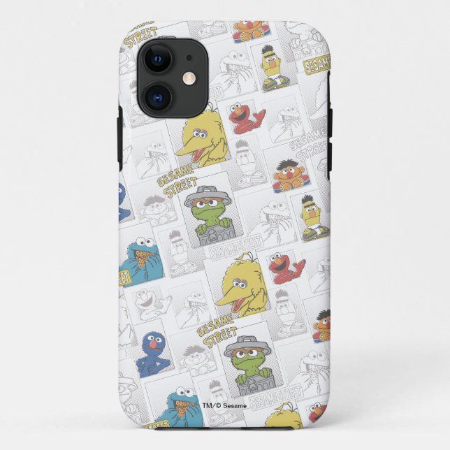 Sesame StreetVintage Comic Pattern Case-Mate iPhone Hülle (Rückseite)