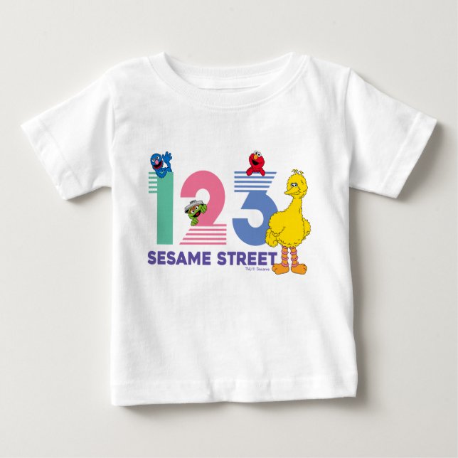 Sesamstraße 123 baby t-shirt (Vorderseite)