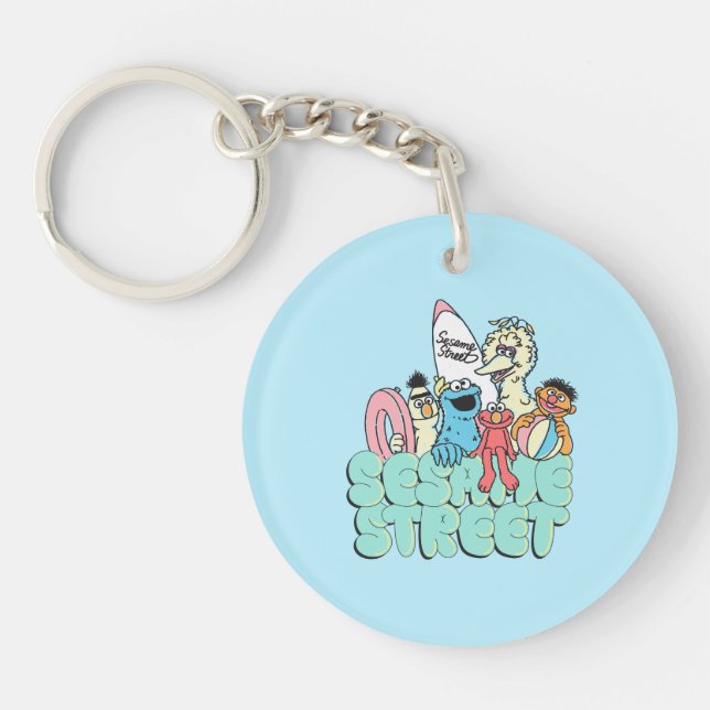 Sesamstraße 90er Jahre Vintag Surf Schlüsselanhänger (Vorderseite)