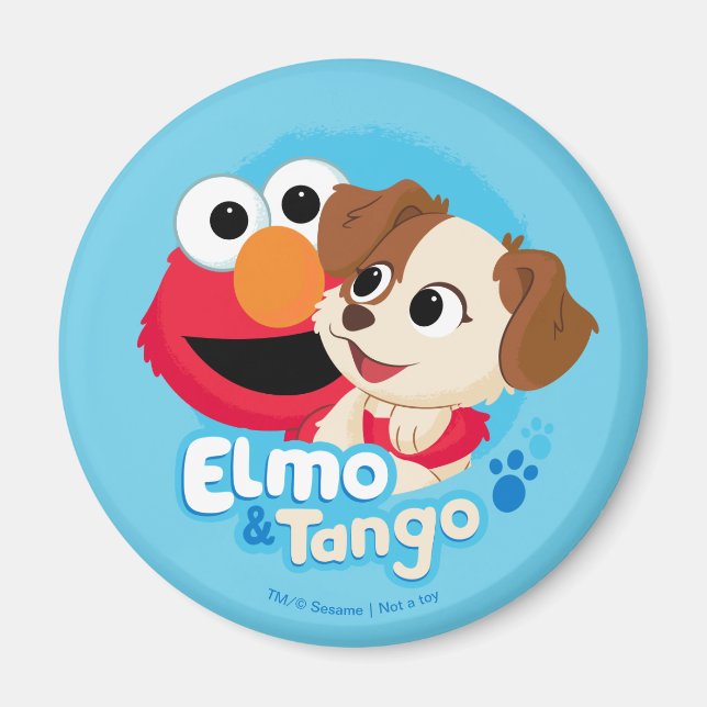 Sesamstraße | Abzeichen Elmo & Tango Magnet (Vorne)