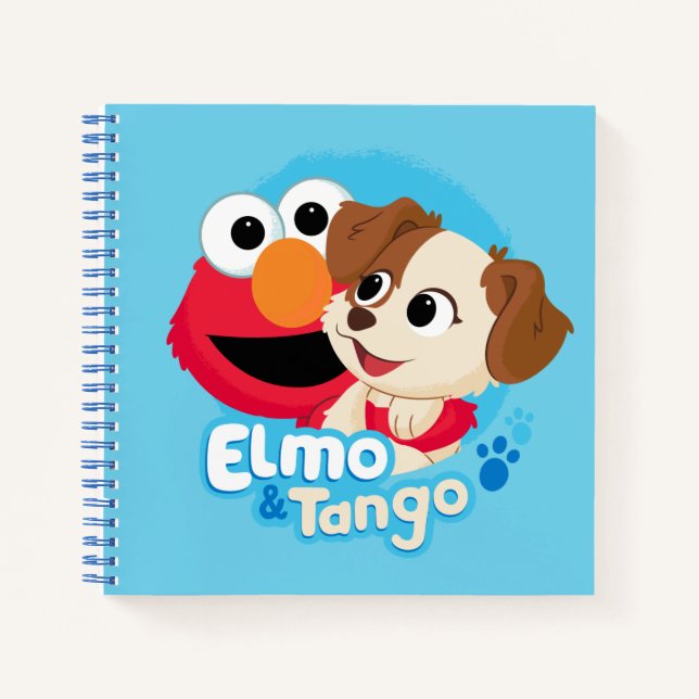 Sesamstraße | Abzeichen Elmo & Tango Notizbuch (Vorderseite)