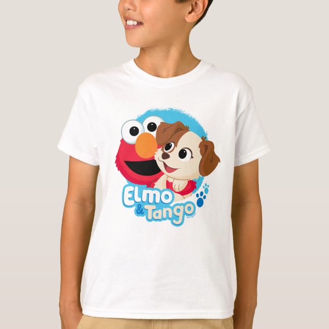 Sesamstraße | Abzeichen Elmo & Tango T-Shirt (Vorderseite)
