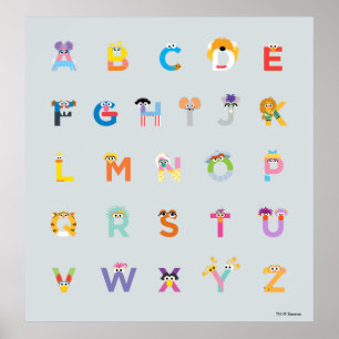 Sesamstraße Alphabet - Buchstaben Poster