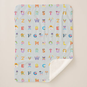 Sesamstraße Alphabet - Buchstaben Sherpadecke