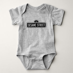 Sesamstraße   B&W-Logo Baby Strampler