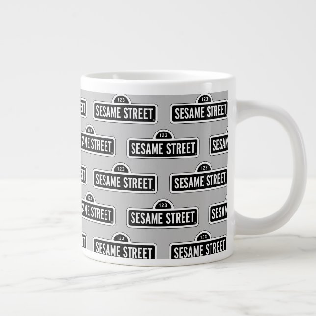 Sesamstraße | B&W-Logo Jumbo-Tasse (Rechts)
