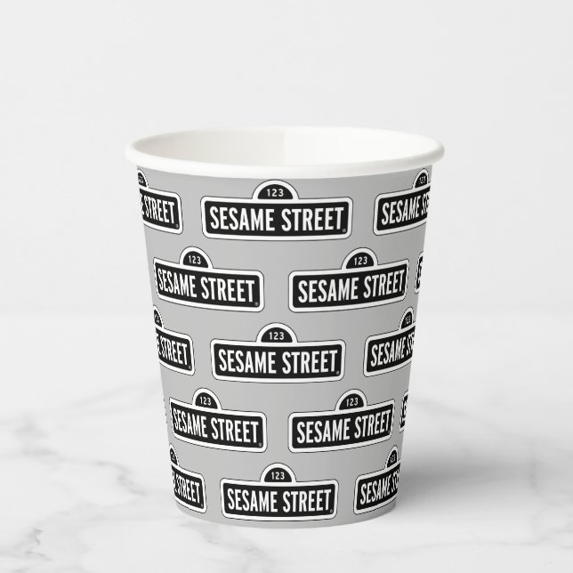 Sesamstraße | B&W-Logo Pappbecher (Links)