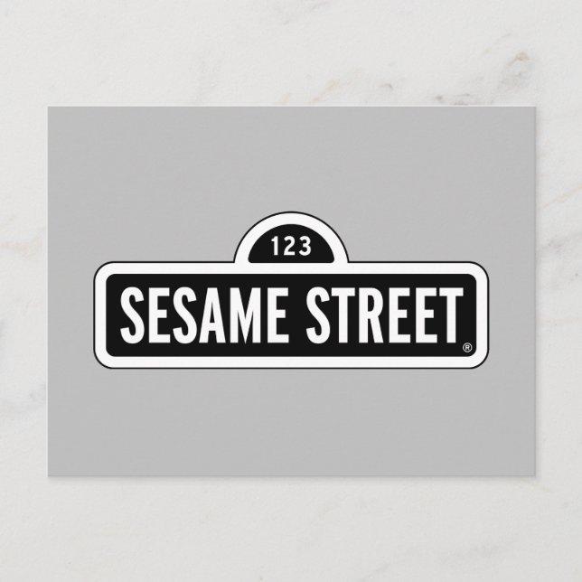 Sesamstraße | B&W-Logo Postkarte (Vorderseite)