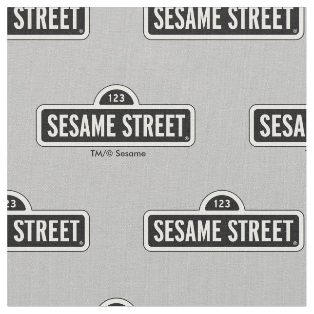 Sesamstraße | B&W-Logo Stoff (Nahaufnahme)