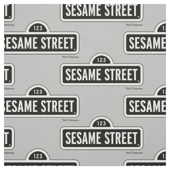 Sesamstraße | B&W-Logo Stoff (Muster)