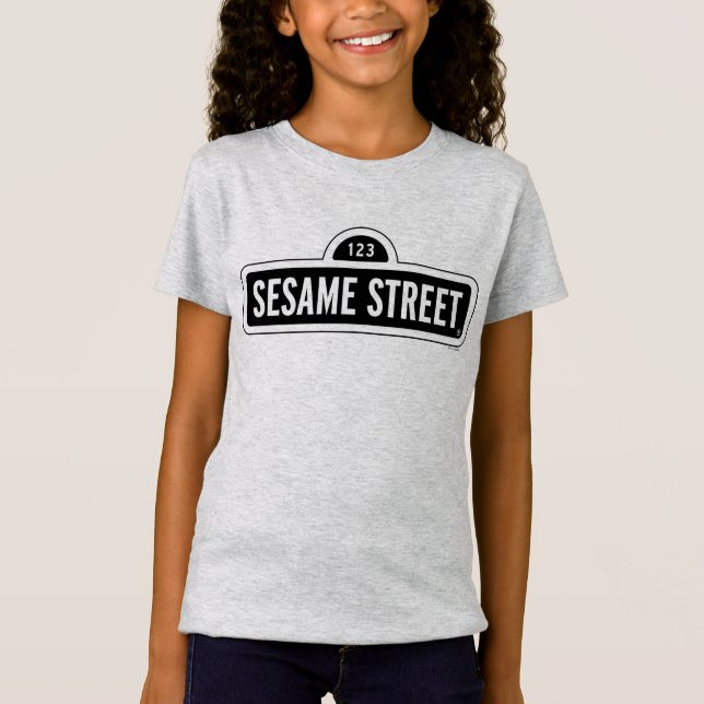 Sesamstraße | B&W-Logo T-Shirt (Vorderseite)