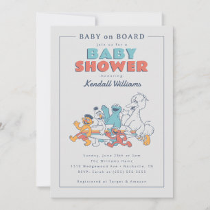 Sesamstraße Baby an Bord - Summer Baby Dusche Einladung