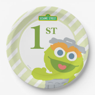 Sesamstraße Baby Oscar Grouch zum Geburtstag Pappteller