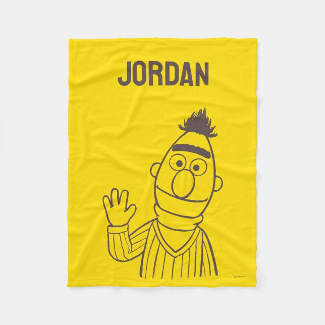 Sesamstraße | Bert Bright | Name hinzufügen Fleecedecke (Vorderseite)