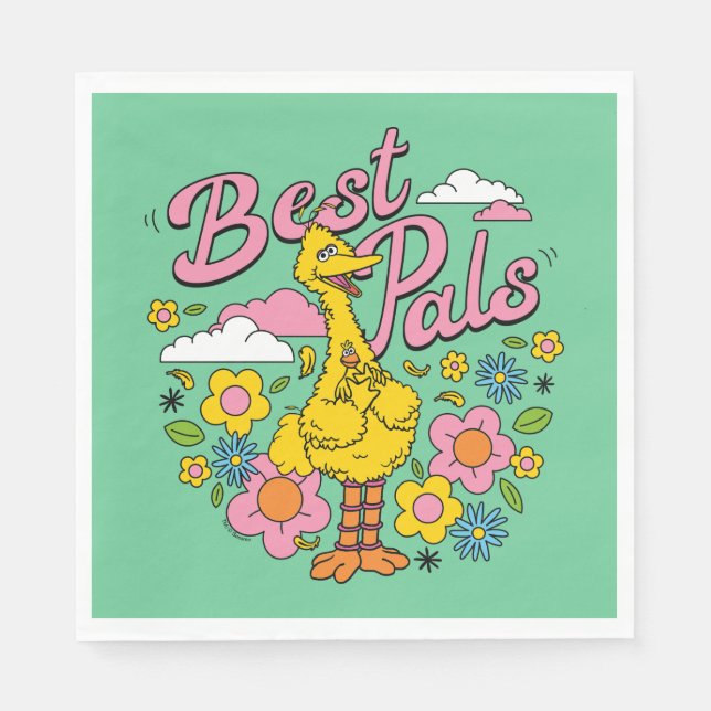Sesamstraße | Best Yellow Bird Pals Serviette (Vorderseite)