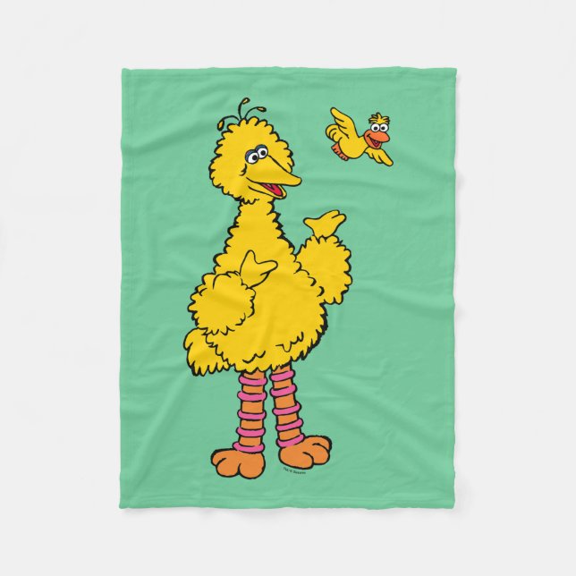 Sesamstraße | Big Bird & Little Bird Fleecedecke (Vorderseite)