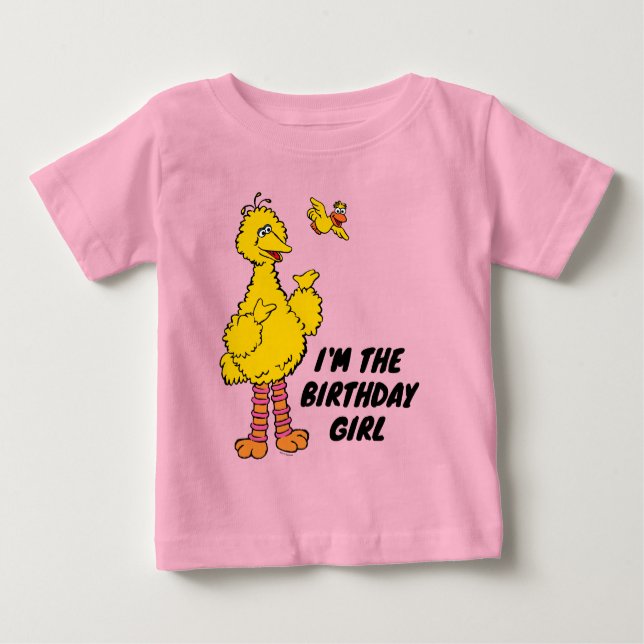 Sesamstraße | Big Bird & Little Bird zum Geburtsta Baby T-shirt (Vorderseite)