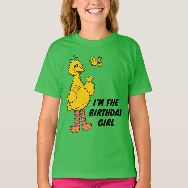 Sesamstraße | Big Bird & Little Bird zum Geburtsta T-Shirt (Vorderseite)
