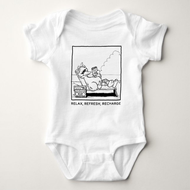 Sesamstraße | Big Bird Relax Relax Relax Baby Strampler (Vorderseite)