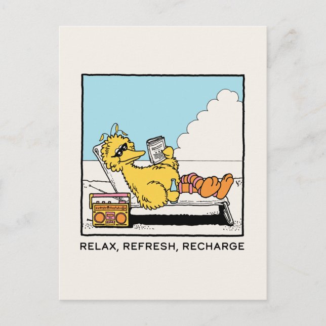 Sesamstraße | Big Bird Relax Relax Relax Postkarte (Vorderseite)
