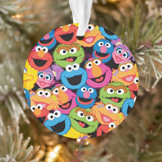 Sesamstraße Charakter-Gesichter Muster Ornament (Baum)