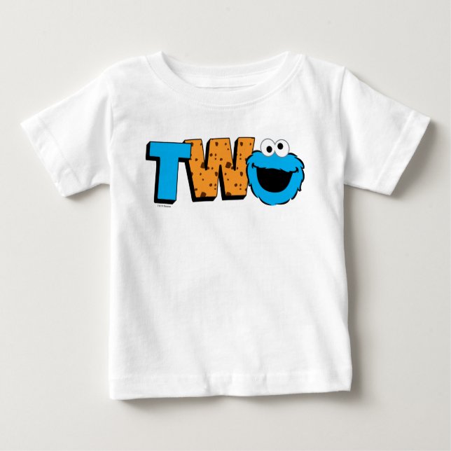 Sesamstraße | Cookie Monster 2. Geburtstag Baby T-shirt (Vorderseite)