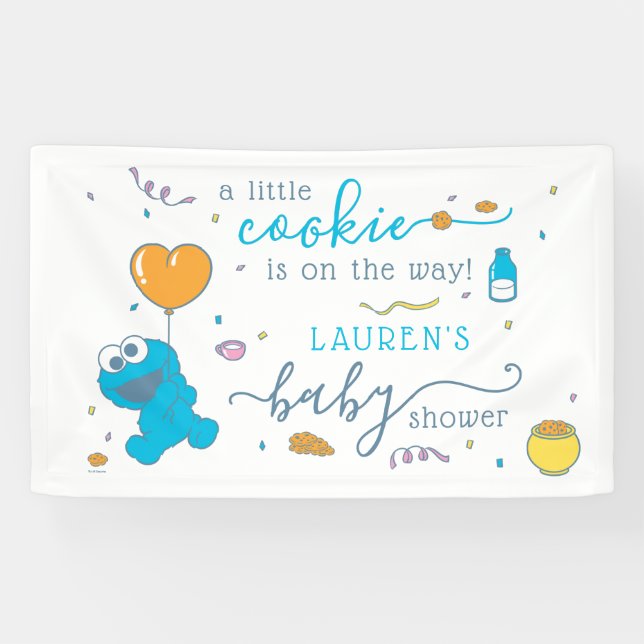 Sesamstraße | Cookie Monster Babydusche Banner (Horizontal)