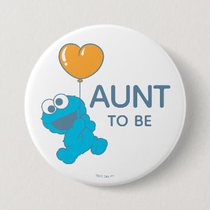 Sesamstraße Cookie Monster Babydusche Tante Button