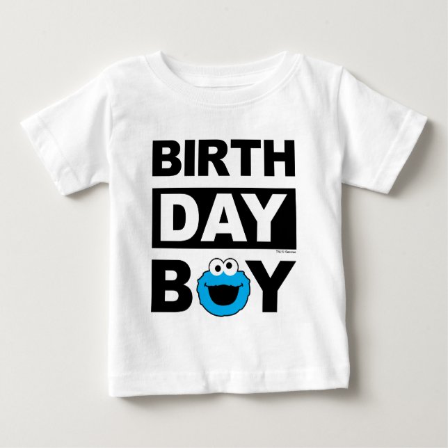 Sesamstraße | Cookie Monster - Birthday Boy Baby T-shirt (Vorderseite)