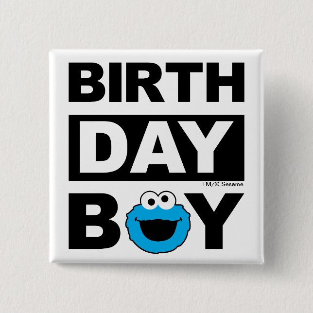 Sesamstraße | Cookie Monster - Birthday Boy Button (Vorderseite)