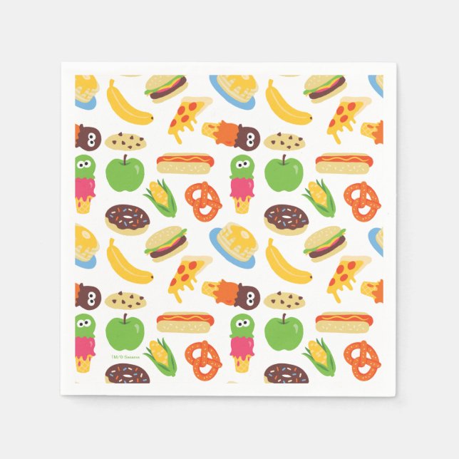 Sesamstraße Cookie Monster Feinschmecker Truck Serviette (Vorderseite)