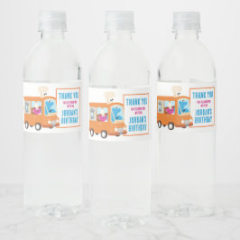 Sesamstraße Cookie Monster Feinschmecker Truck Wasserflaschenetikett