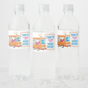 Sesamstraße Cookie Monster Feinschmecker Truck Wasserflaschenetikett