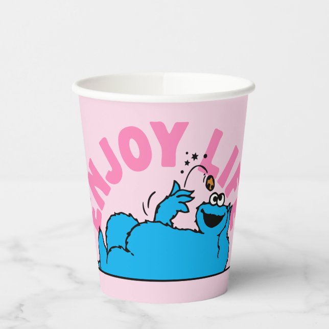 Sesamstraße | Cookie Monster Genießen Sie das Lebe Pappbecher (Links)