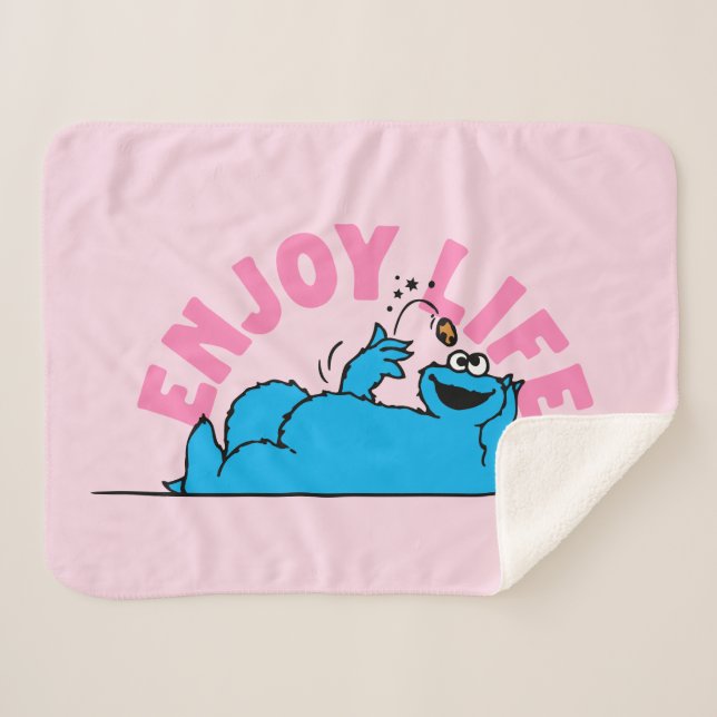 Sesamstraße | Cookie Monster Genießen Sie das Lebe Sherpadecke (Vorderseite (Horizontal))
