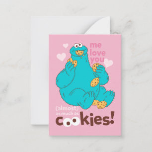 Sesamstraße   Cookie Monster Ich Liebe Dich Mitteilungskarte