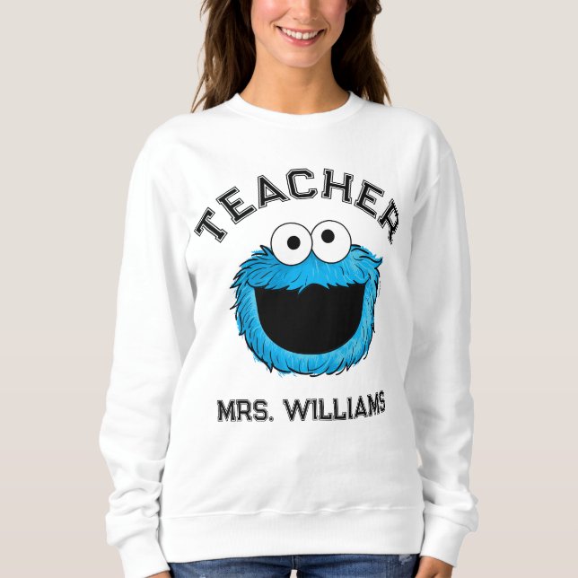 Sesamstraße | Cookie Monster Lehrer Sweatshirt (Vorderseite)