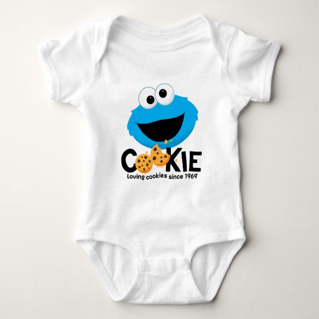 Sesamstraße | Cookie Monster Love Cookies Baby Strampler (Vorderseite)