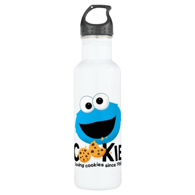 Sesamstraße | Cookie Monster Love Cookies Edelstahlflasche (Vorderseite)