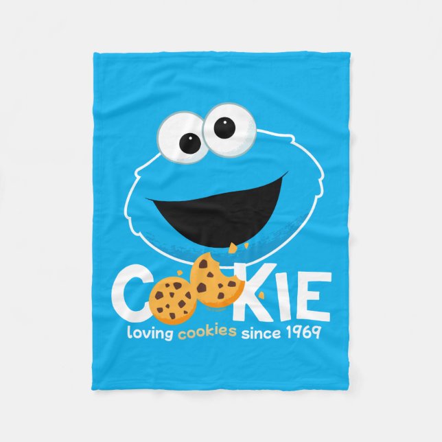 Sesamstraße | Cookie Monster Love Cookies Fleecedecke (Vorderseite)