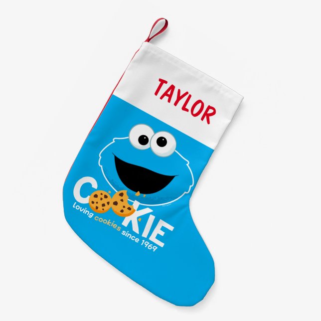 Sesamstraße | Cookie Monster Love Cookies Kleiner Weihnachtsstrumpf (Vorderansicht (hängend))