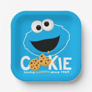 Sesamstraße   Cookie Monster Love Cookies Pappteller