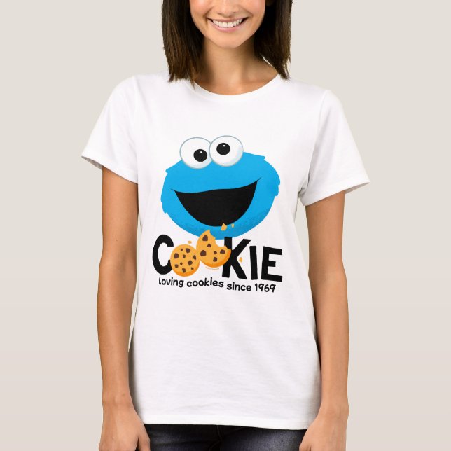 Sesamstraße | Cookie Monster Love Cookies T-Shirt (Vorderseite)
