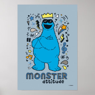 Sesamstraße Cookie Monster - Monster Attitude Poster